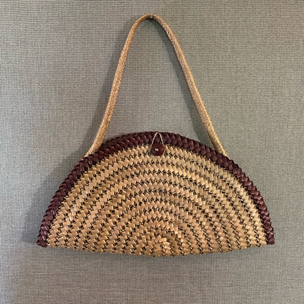 Moroccan reed woven artisan bag